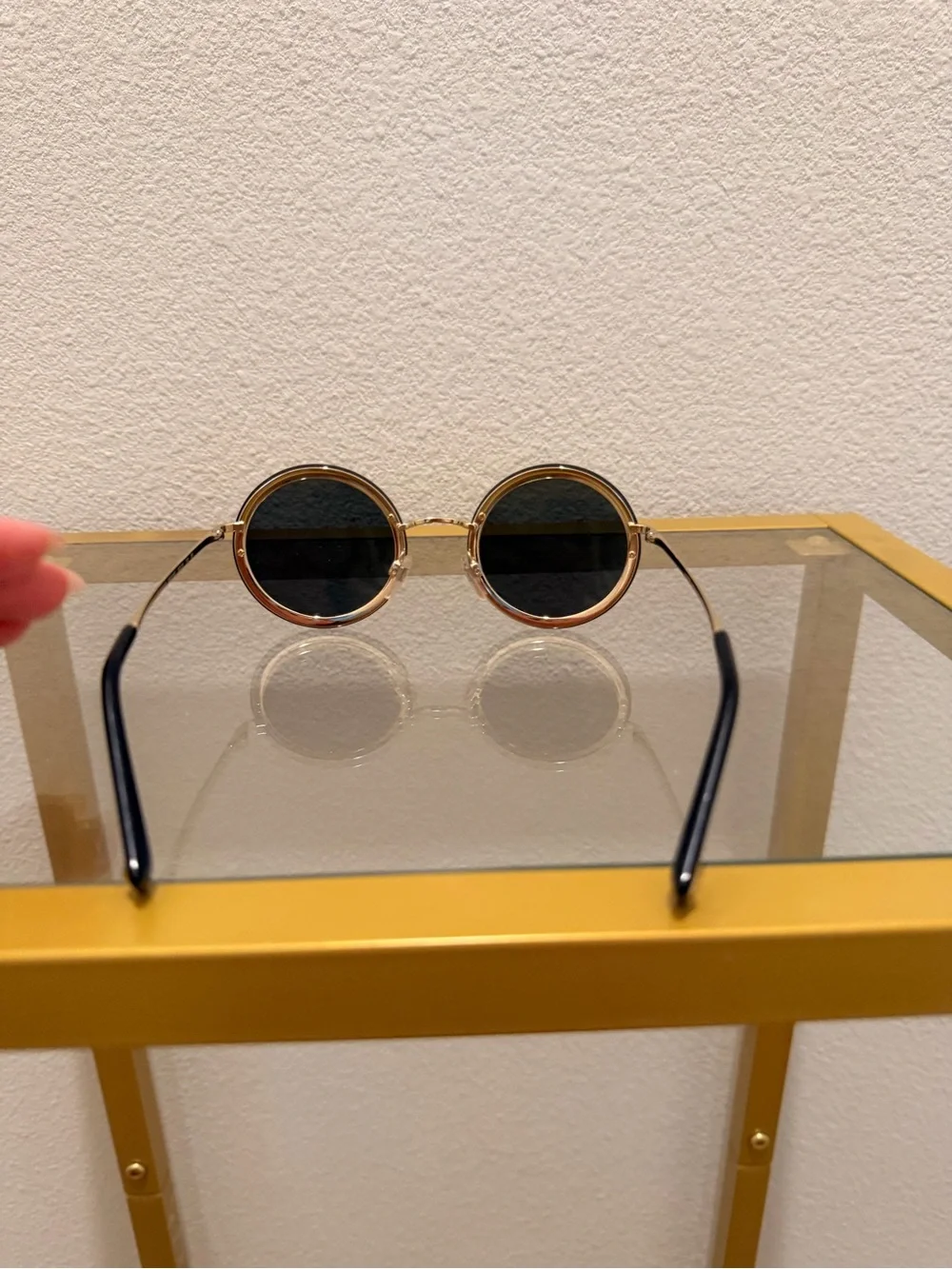 Valentino VA 2010 B 300387 Light Gold Round Sunglasses